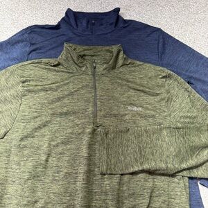 Men’s Reebok Olive and Navy Pullover Lightweight‎ 1/4 Zip Jackets Size XL